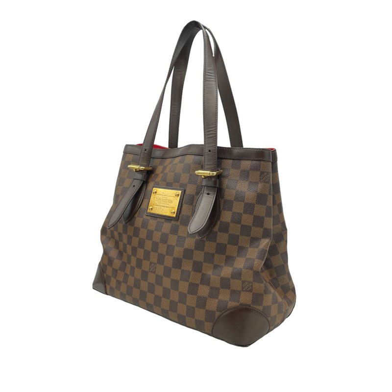 Brown Louis Vuitton Damier Ebene Hampstead PM Tote Bag - Image 3