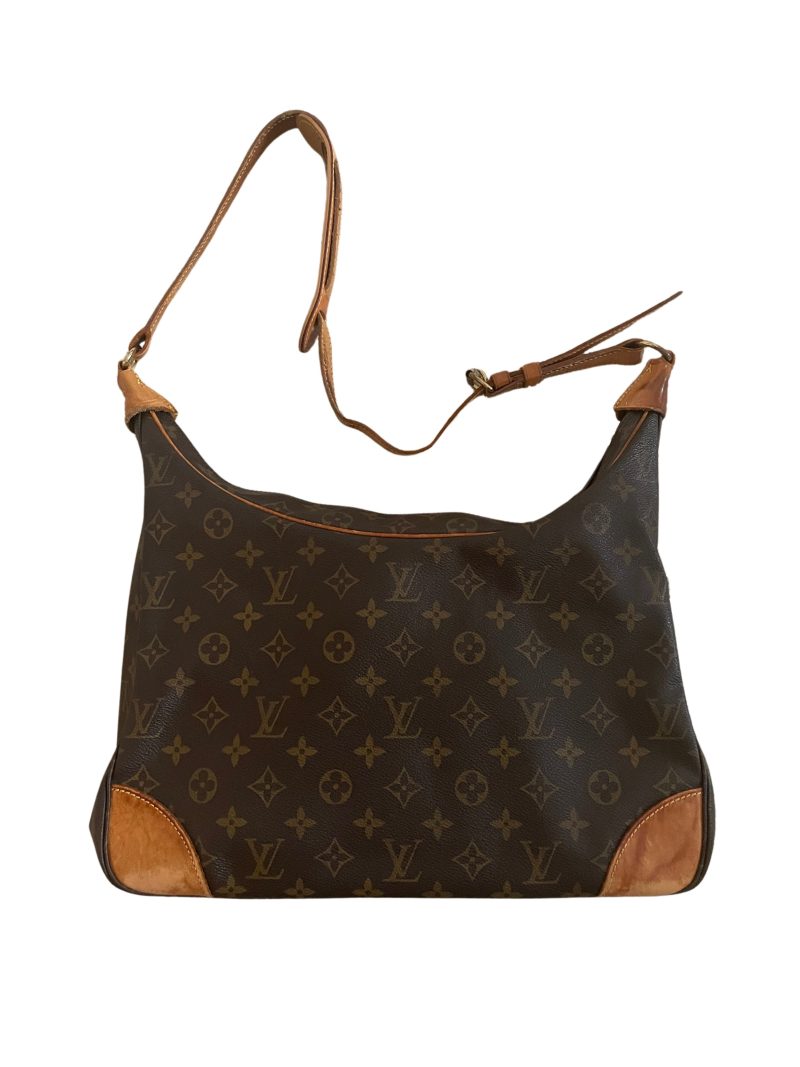 LOUIS VUITTON Boulogne NM Monogram Canvas Shoulder Bag Brown