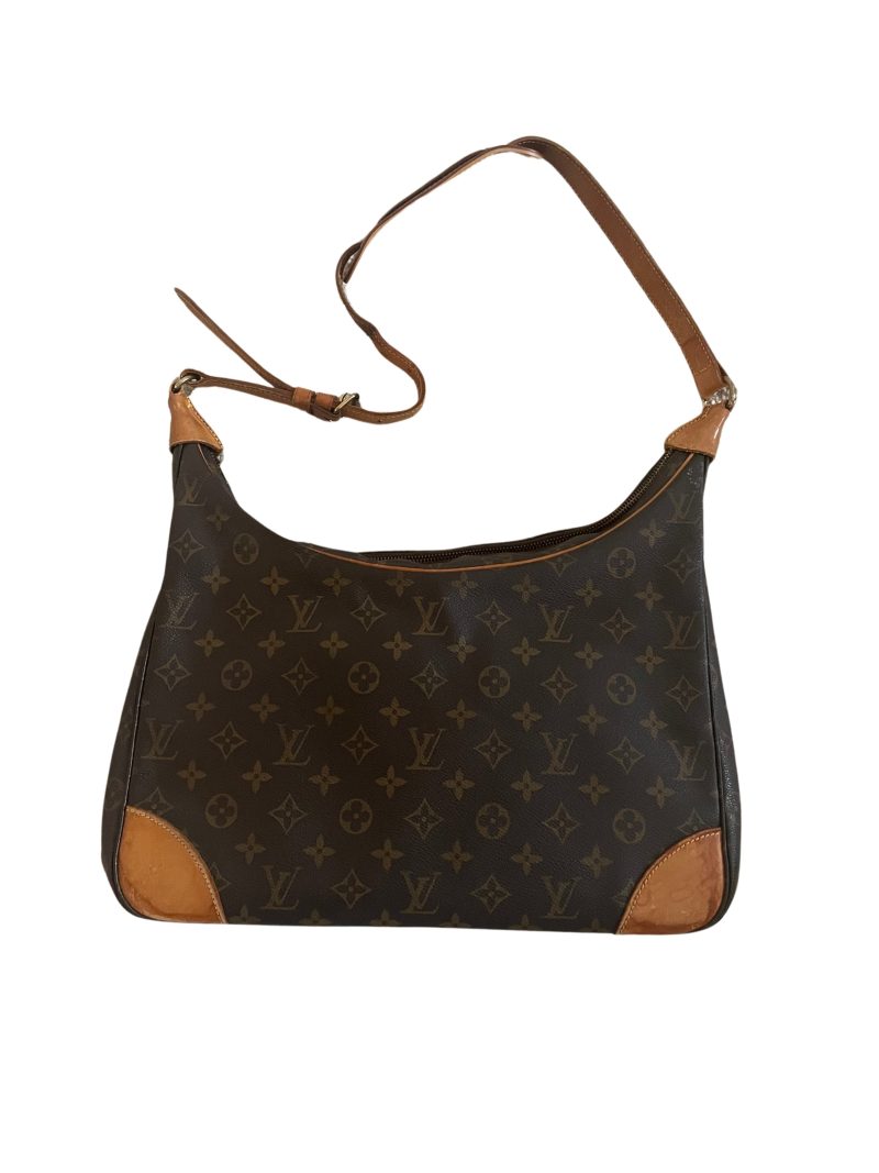 LOUIS VUITTON Boulogne NM Monogram Canvas Shoulder Bag Brown - Image 4