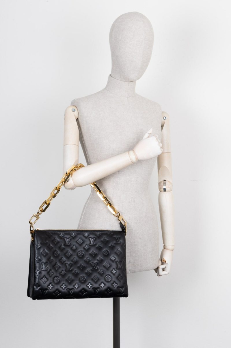 LOUIS VUITTON Coussin Noir M57790 Monogram Lambskin Size PM - Image 2