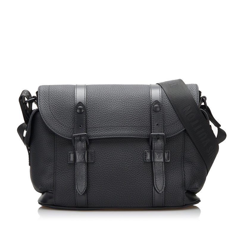 Louis Vuitton Christopher Messenger Bag Black Taurillon