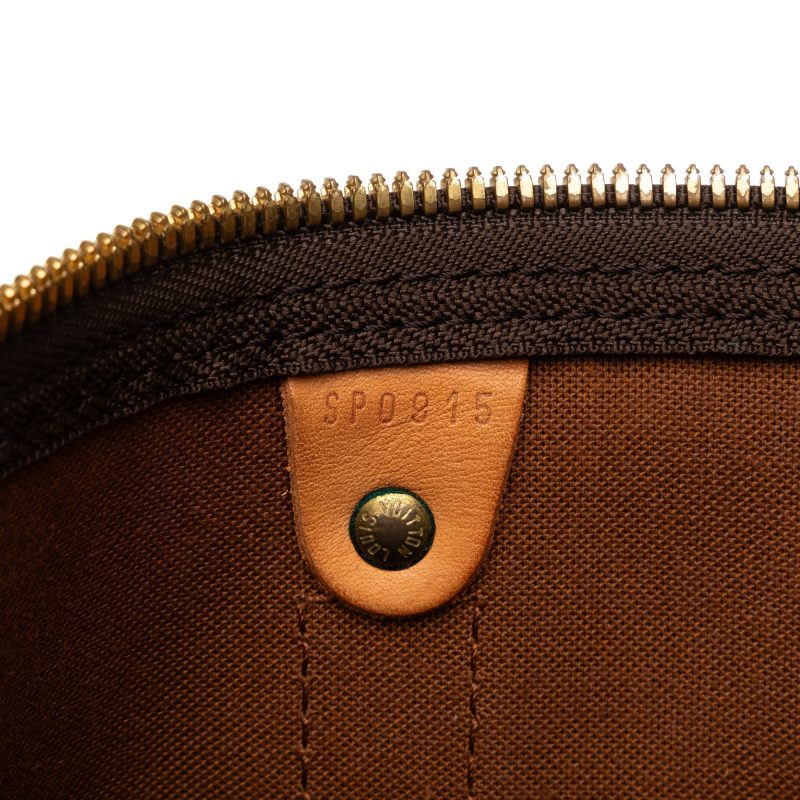 Brown Louis Vuitton Monogram Keepall 50 Travel Bag - Image 6