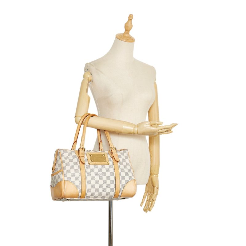 Louis Vuitton Berkeley MM Azur Damier Boston Shoulder Bag LV-0918N-0003 - Image 14