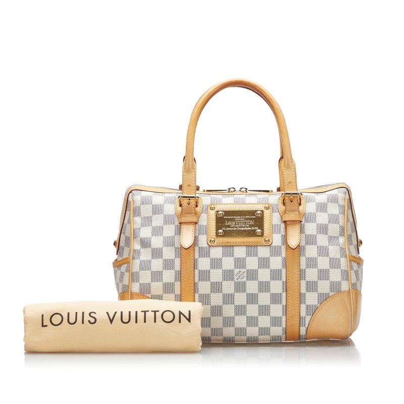 Louis Vuitton Berkeley MM Azur Damier Boston Shoulder Bag LV-0918N-0003