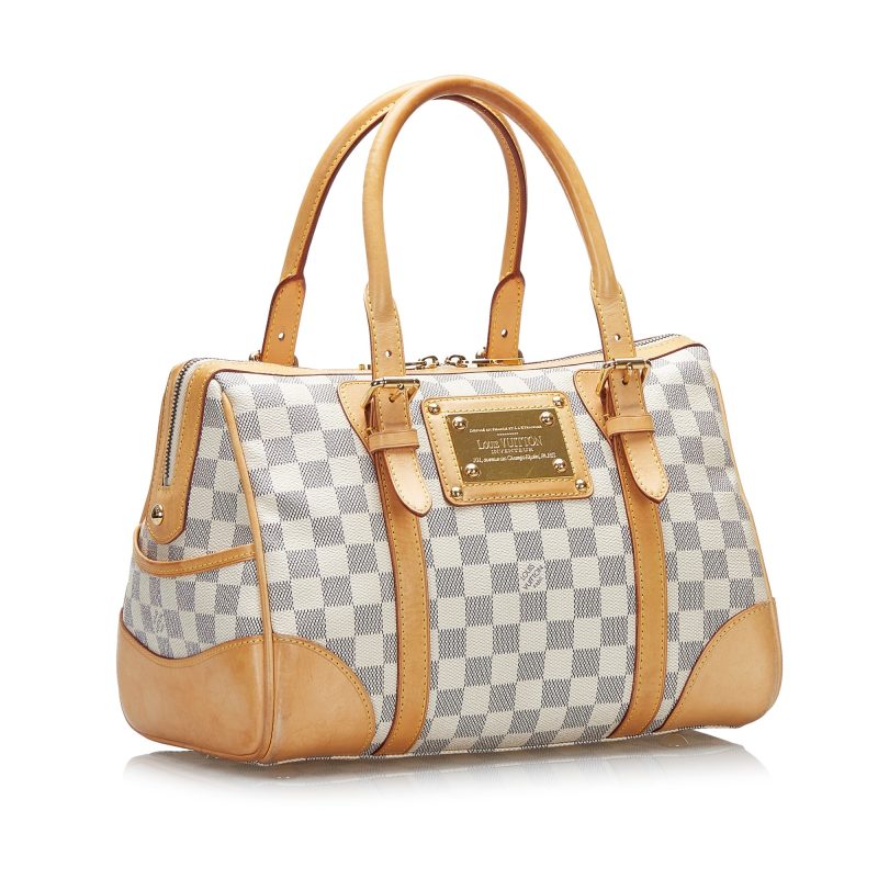 Louis Vuitton Berkeley MM Azur Damier Boston Shoulder Bag LV-0918N-0003 - Image 3