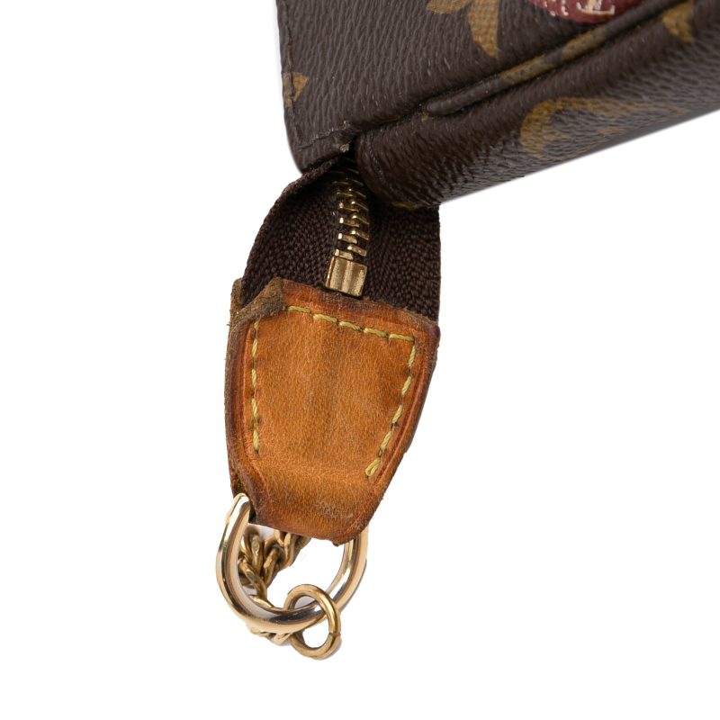 Brown Louis Vuitton Monogram Patch Mini Pochette Accessoires Shoulder Bag - Image 10