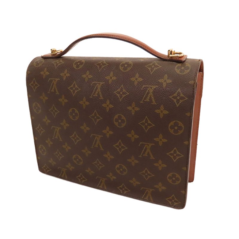 Brown Louis Vuitton Monogram Montaigne MM Satchel - Image 2