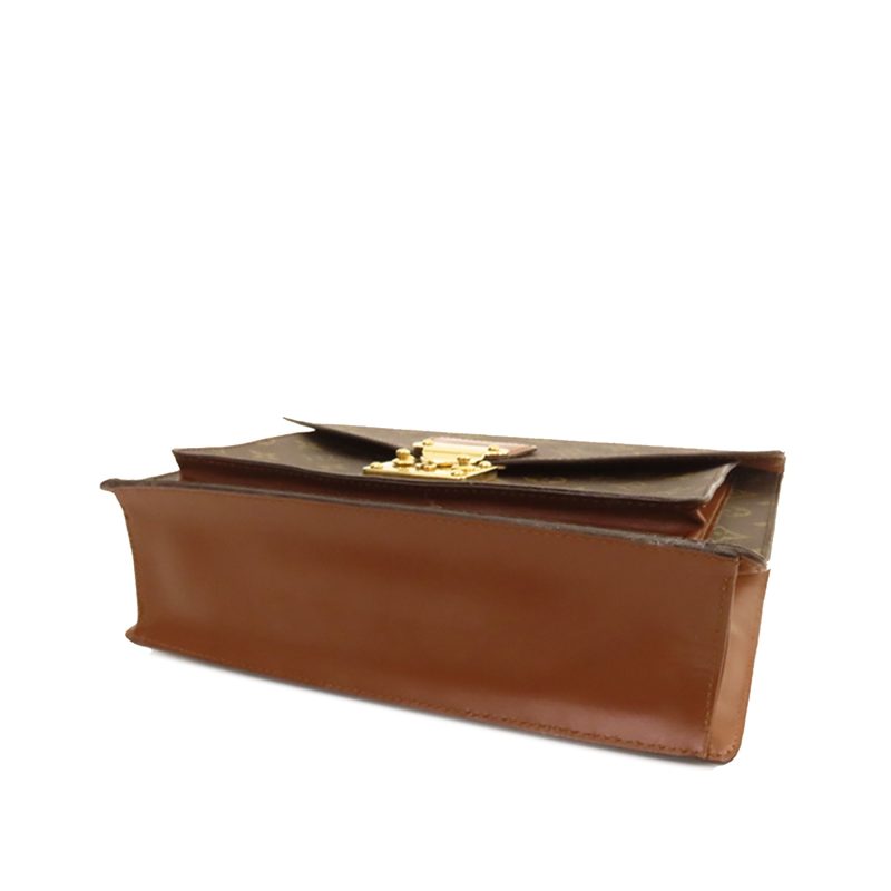 Brown Louis Vuitton Monogram Montaigne MM Satchel - Image 3