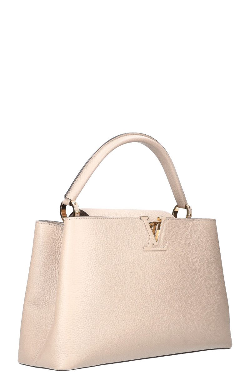 LOUIS VUITTON Capucines GM Leather Beige - Image 3
