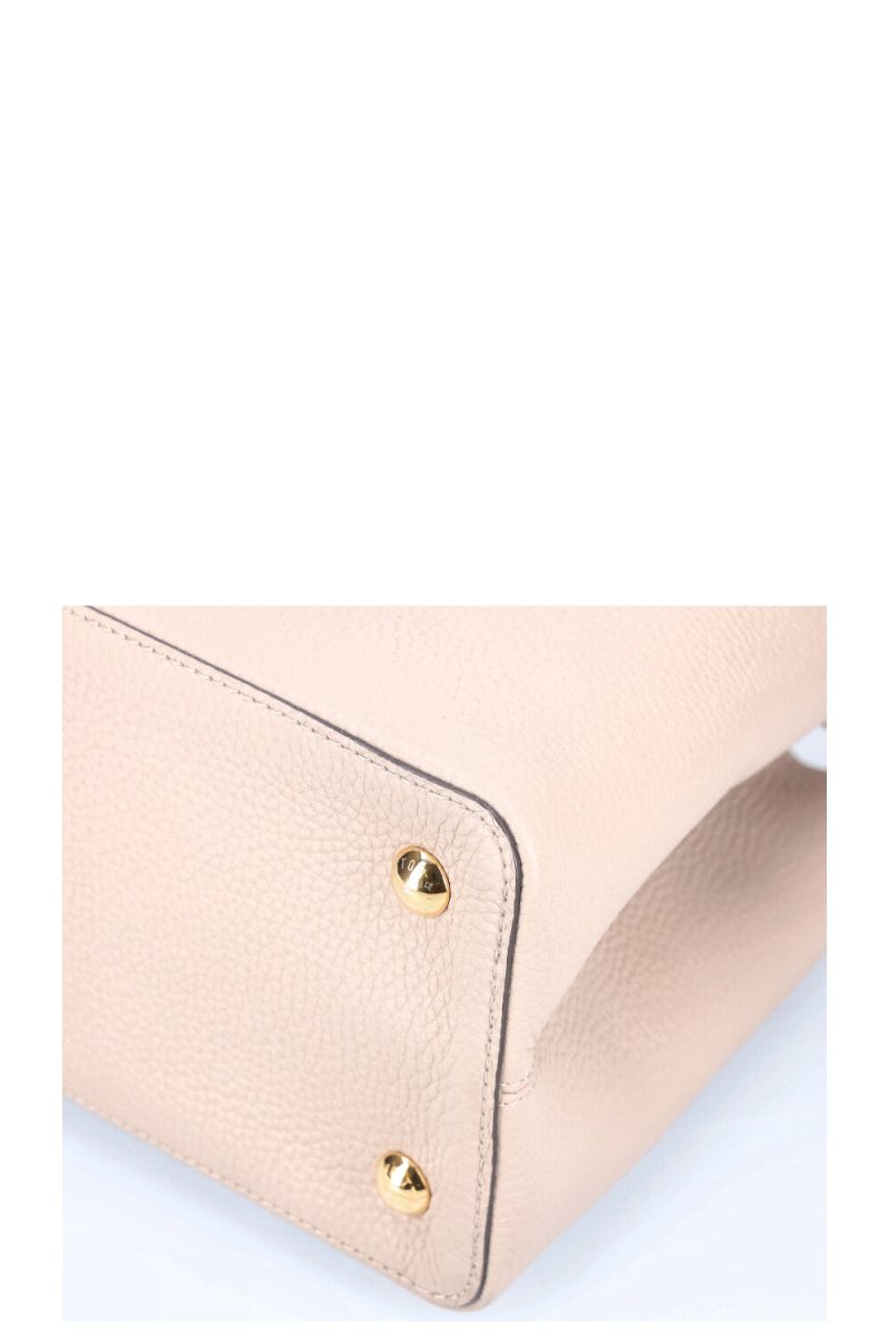 LOUIS VUITTON Capucines GM Leather Beige - Image 10