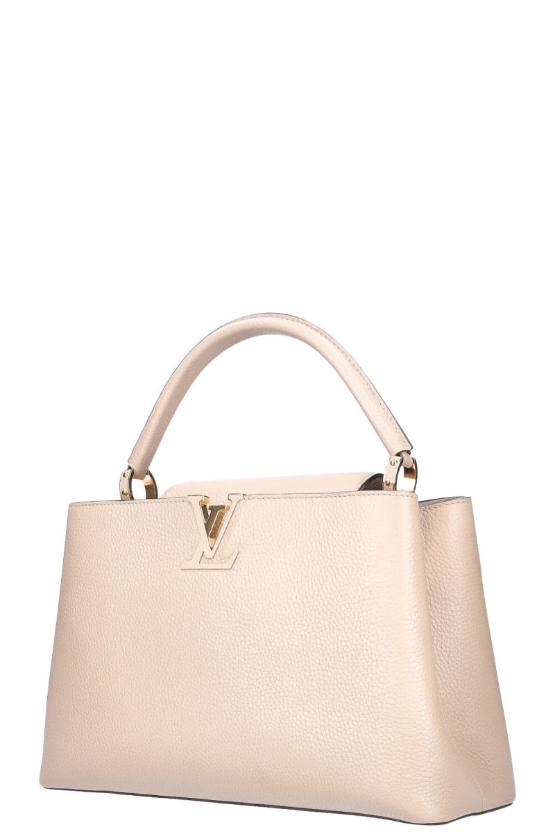 LOUIS VUITTON Capucines GM Leather Beige - Image 6