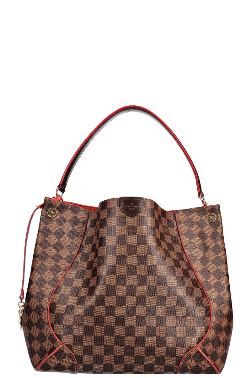 Louis Vuitton Caissa Hobo Rose Ballerine Damier Shoulder Bag