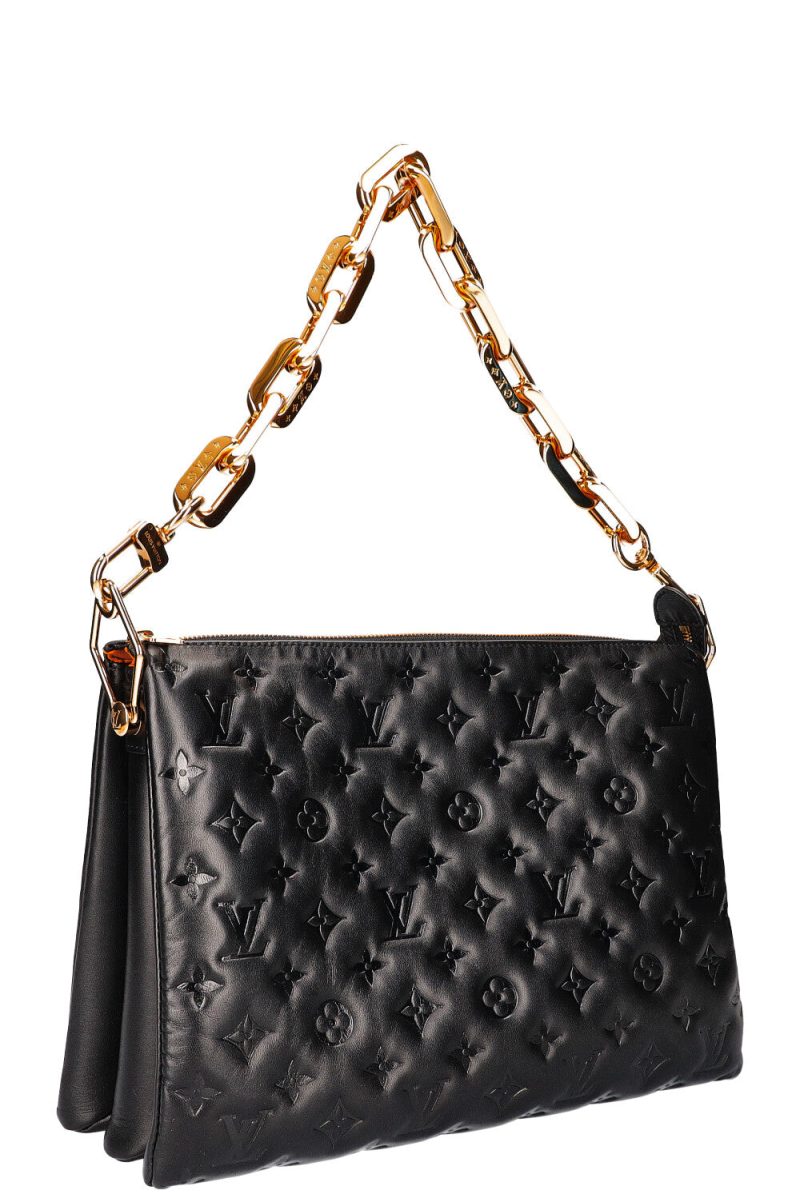 LOUIS VUITTON Coussin Noir M57790 Monogram Lambskin Size PM - Image 4