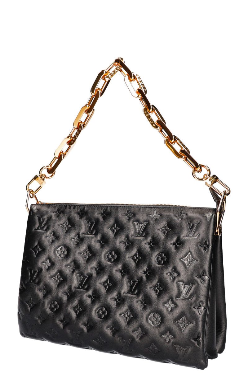 LOUIS VUITTON Coussin Noir M57790 Monogram Lambskin Size PM - Image 7
