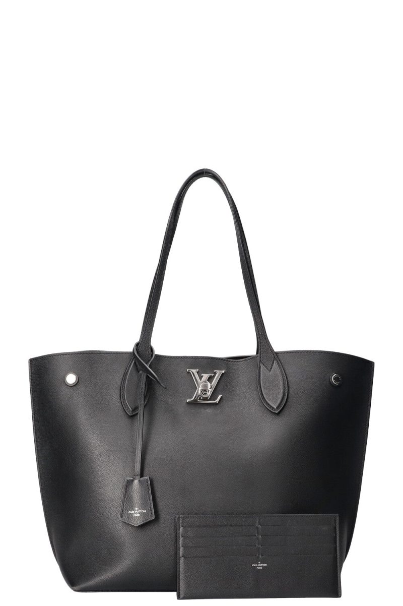 LOUIS VUITTON Lockme Go Tote Bag Leather Black - Image 2