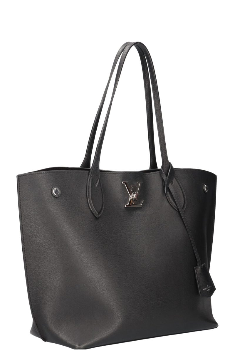 LOUIS VUITTON Lockme Go Tote Bag Leather Black - Image 3