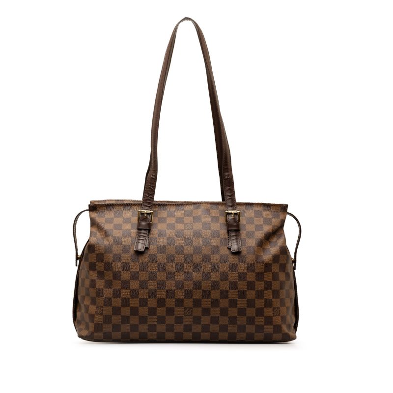 Brown Louis Vuitton Damier Ebene Clifton Tote Bag