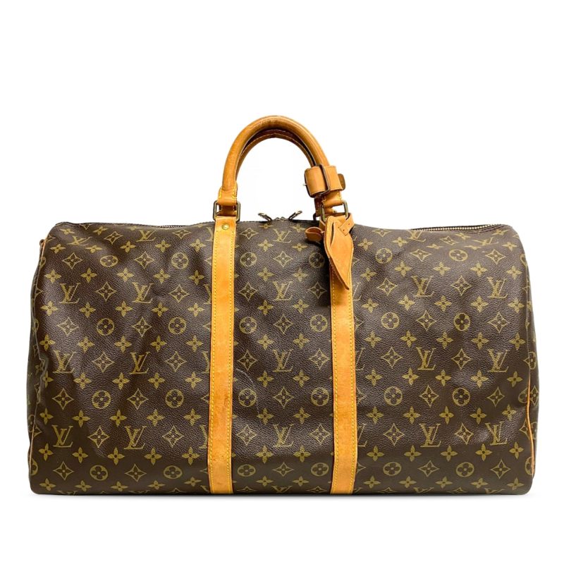 Brown Louis Vuitton Monogram Keepall Bandouliere 60 Travel Bag