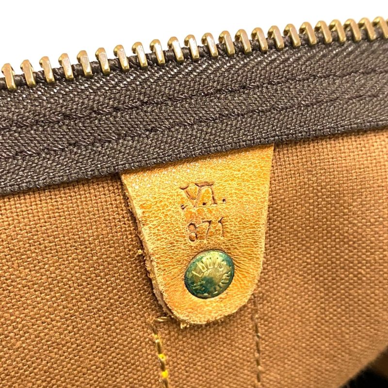 Brown Louis Vuitton Monogram Keepall Bandouliere 60 Travel Bag - Image 7