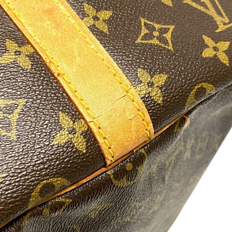 Brown Louis Vuitton Monogram Keepall Bandouliere 60 Travel Bag - Image 9