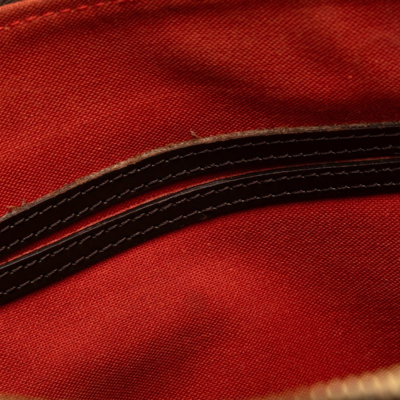 Brown Louis Vuitton Damier Ebene Aubagne Shoulder Bag - Image 8