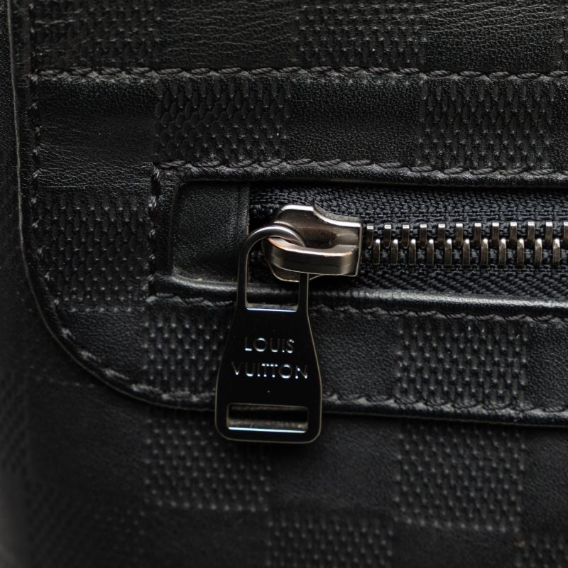 Black Louis Vuitton Damier Infini Notebook Cover - Image 8
