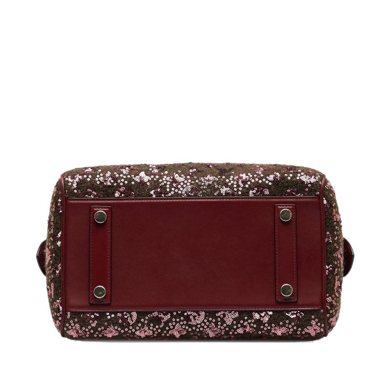 Burgundy Louis Vuitton Monogram Vernis Bellevue PM Handbag - Image 4