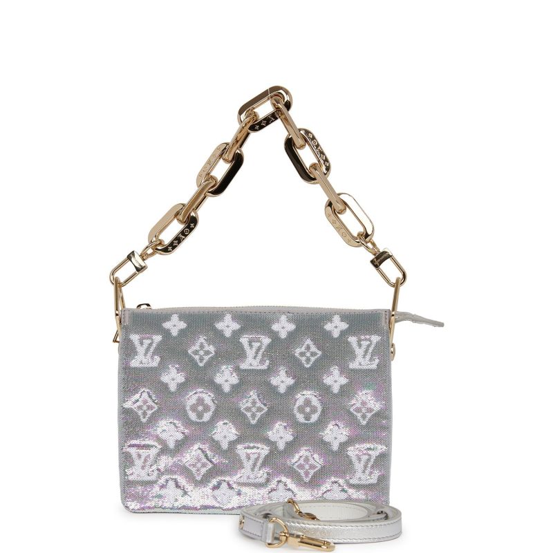 Louis Vuitton Silver Sequin Monogram Coussin BB - Image 9
