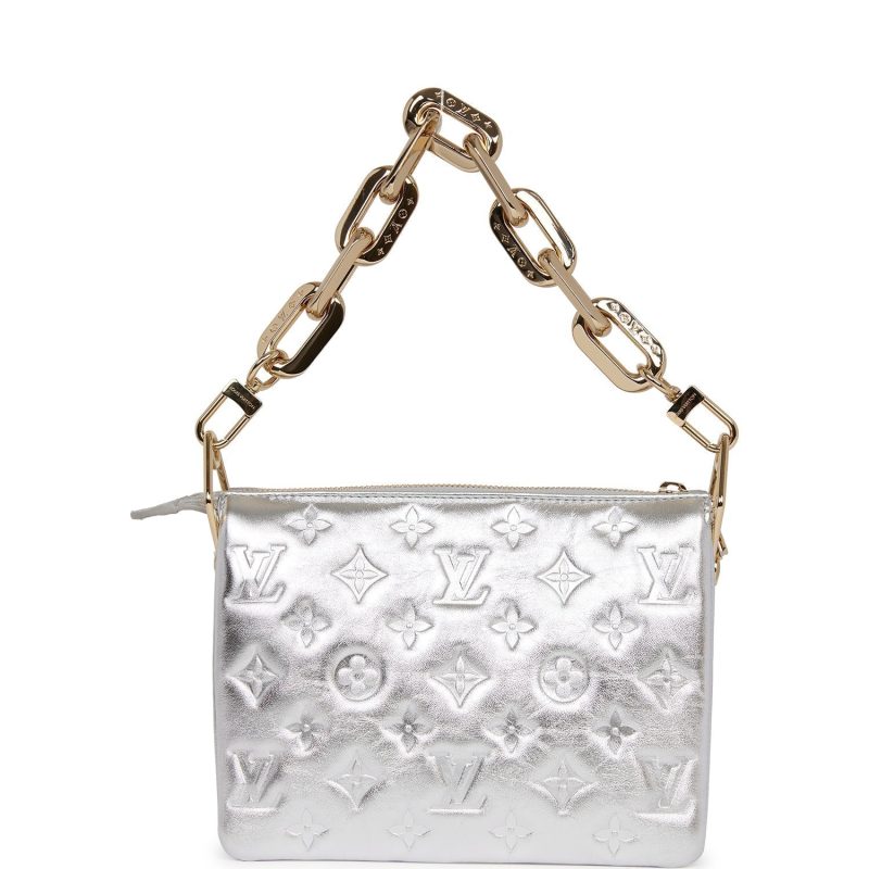 Louis Vuitton Silver Sequin Monogram Coussin BB - Image 3