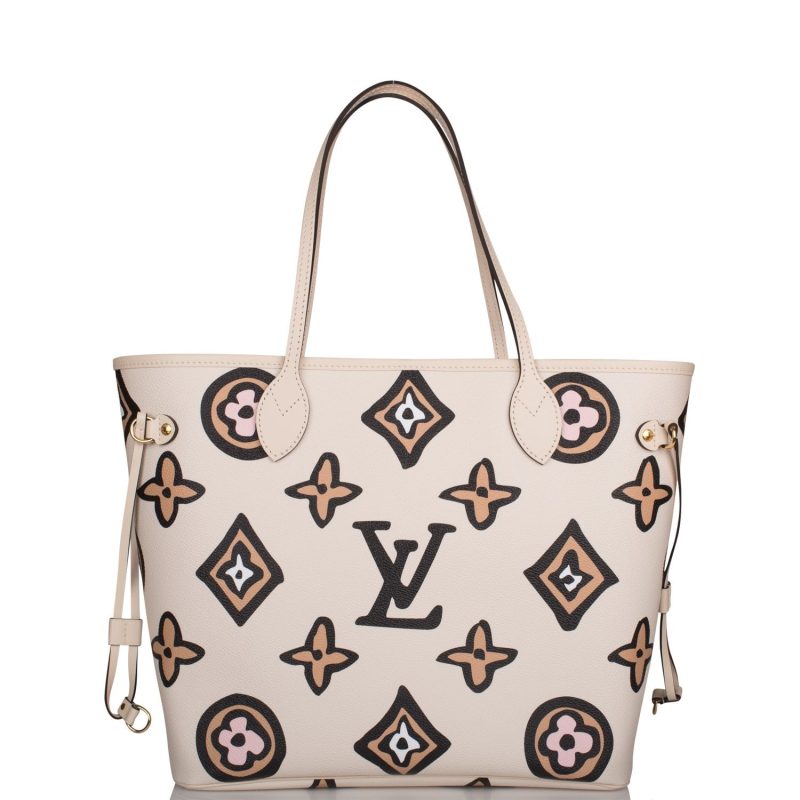 Louis Vuitton Cream Wild At Heart Giant Monogram Neverfull MM - Image 9