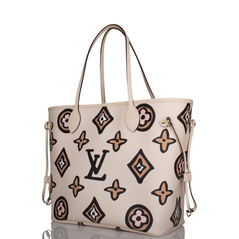 Louis Vuitton Cream Wild At Heart Giant Monogram Neverfull MM - Image 5