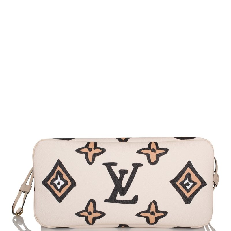 Louis Vuitton Cream Wild At Heart Giant Monogram Neverfull MM - Image 6