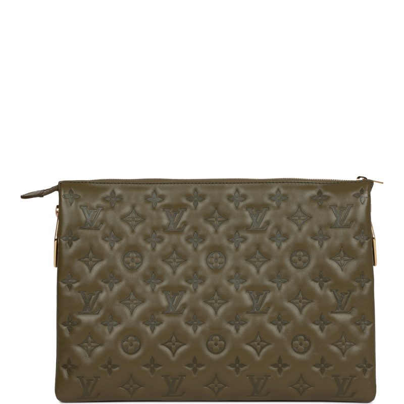 Louis Vuitton Coussin MM Khaki Green Lambskin Gold Hardware - Image 3
