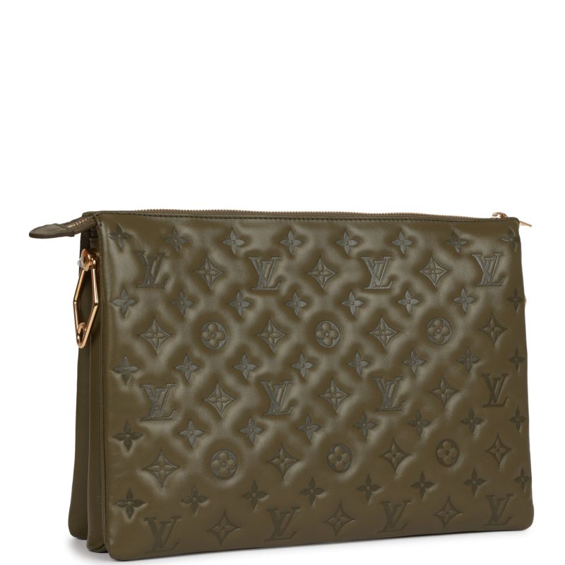 Louis Vuitton Coussin MM Khaki Green Lambskin Gold Hardware - Image 4