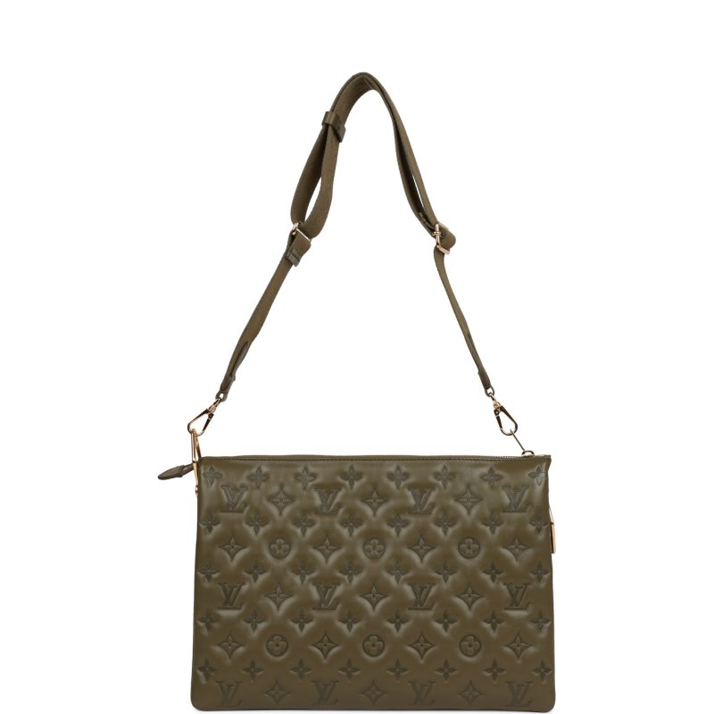 Louis Vuitton Coussin MM Khaki Green Lambskin Gold Hardware - Image 9