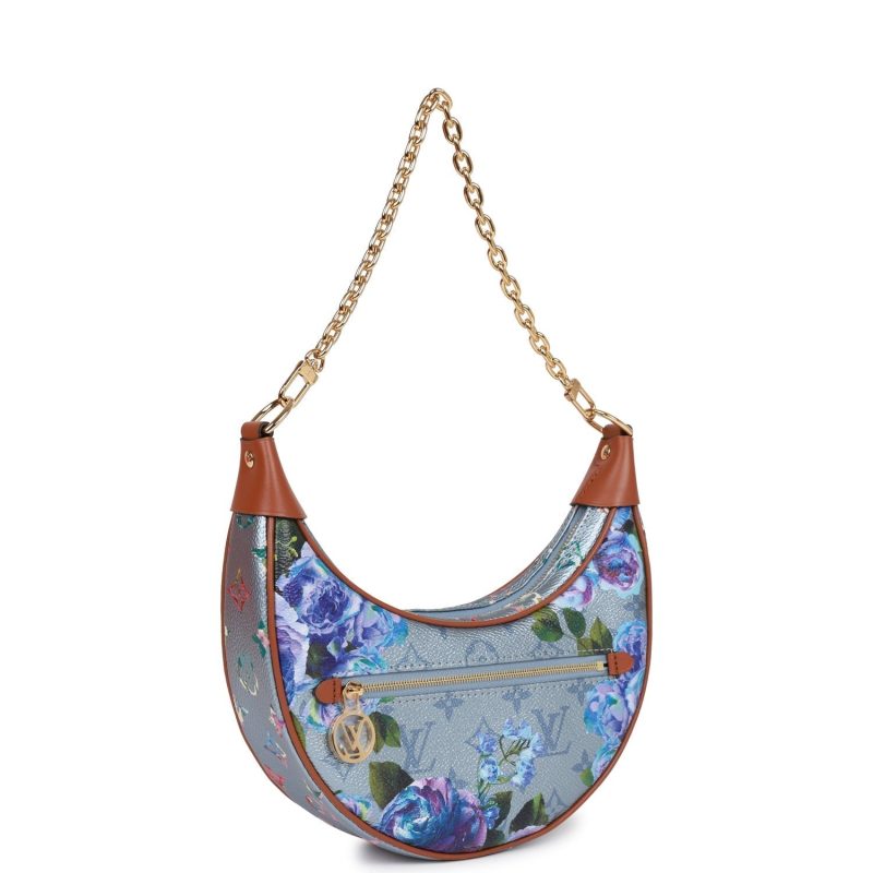 Louis Vuitton LV Garden Blue Metallic Monogram Loop Bag - Image 2