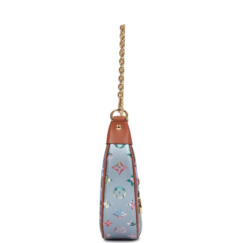 Louis Vuitton LV Garden Blue Metallic Monogram Loop Bag - Image 4