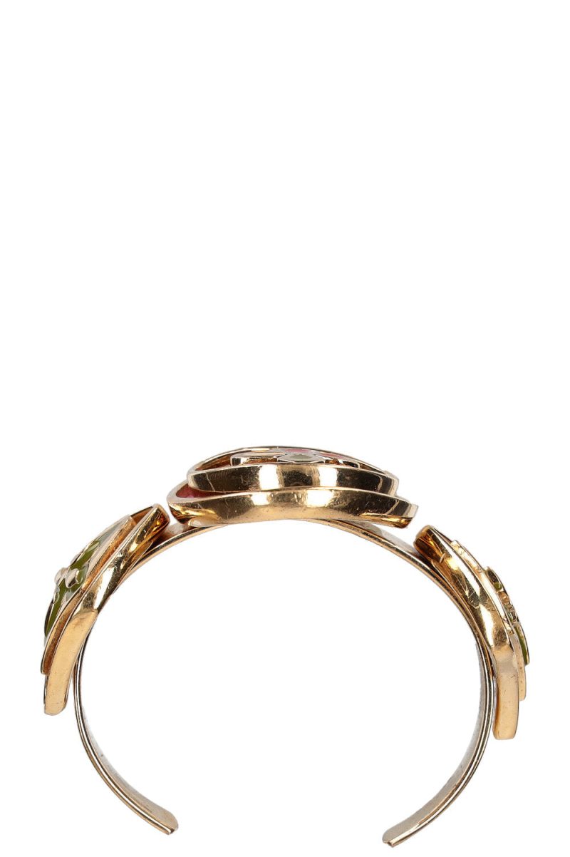 LOUIS VUITTON Bracelet Squared LV Strass Size L Silver MP2694 Metal・Rhinestone - Image 7