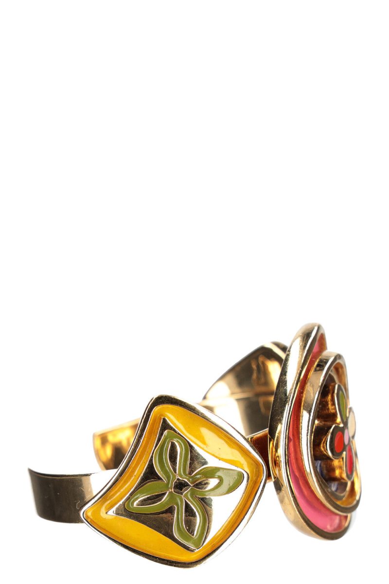 LOUIS VUITTON Bracelet Squared LV Strass Size L Silver MP2694 Metal・Rhinestone - Image 6