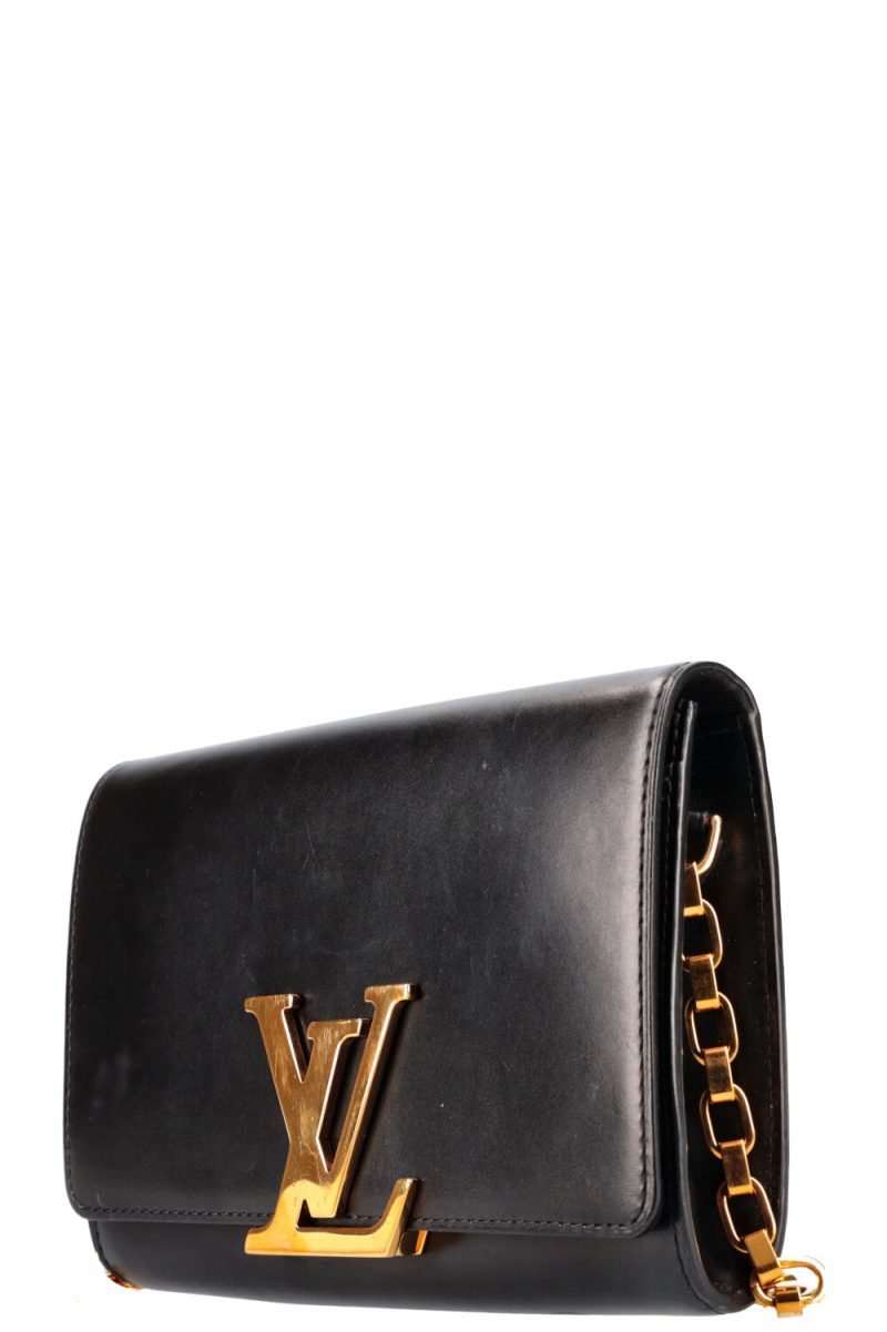 LOUIS VUITTON Chain Louise Bag GM Black - Image 6