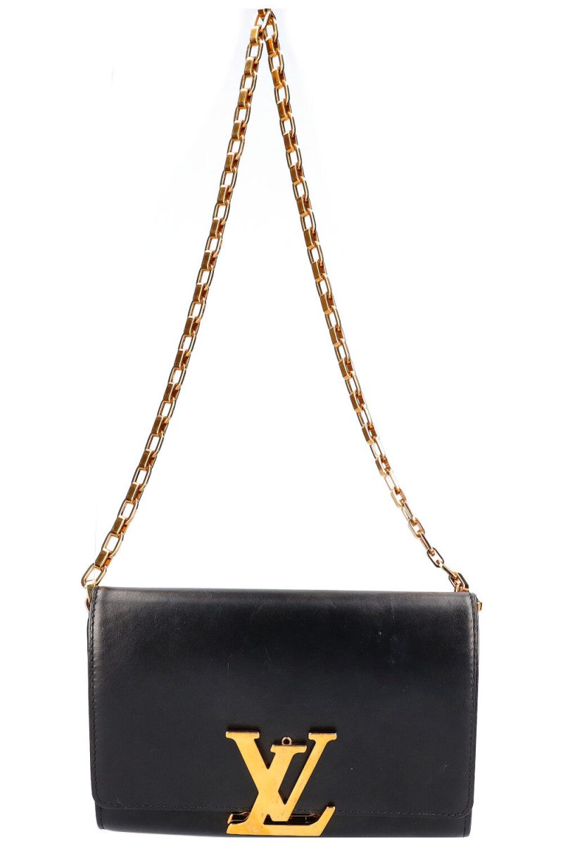 LOUIS VUITTON Chain Louise Bag GM Black - Image 2