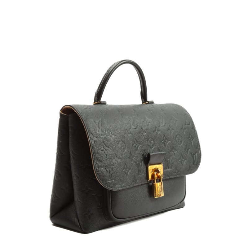 LOUIS VUITTON Empreinte Marignan Monogram Top Handle Black Bag (2019) w/Strap - Image 2