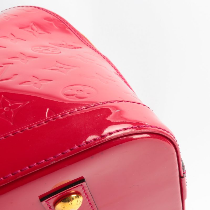 LOUIS VUITTON Monogram Vernis Alma MM Red - Image 10