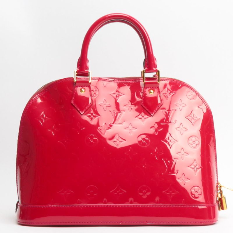 LOUIS VUITTON Monogram Vernis Alma MM Red - Image 3