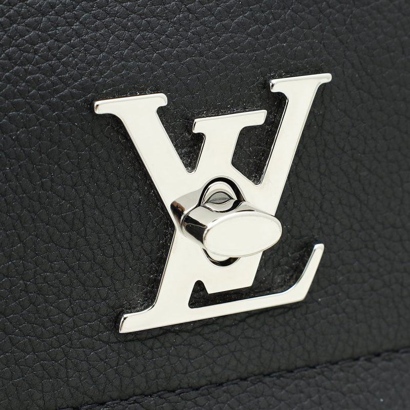 Louis Vuitton Black Logo Enamel Bar Embellished Loafers 38.5 - Image 8