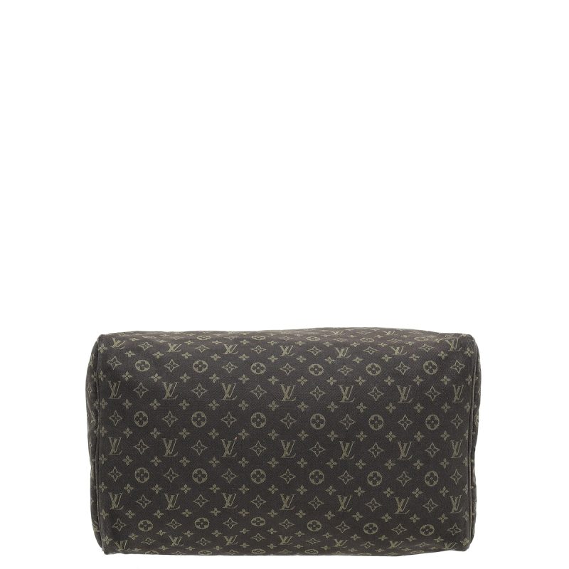 Louis Vuitton Brown Monogram Mini Lin Speedy 30 Bag - Image 3
