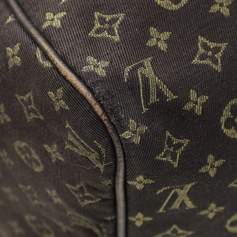 Louis Vuitton Brown Monogram Mini Lin Speedy 30 Bag - Image 7
