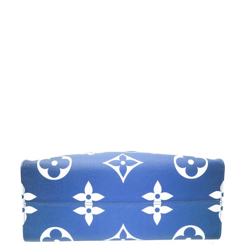 Louis Vuitton Blue Monogram Mini Lin Speedy Bandouliere 30 Bag - Image 3