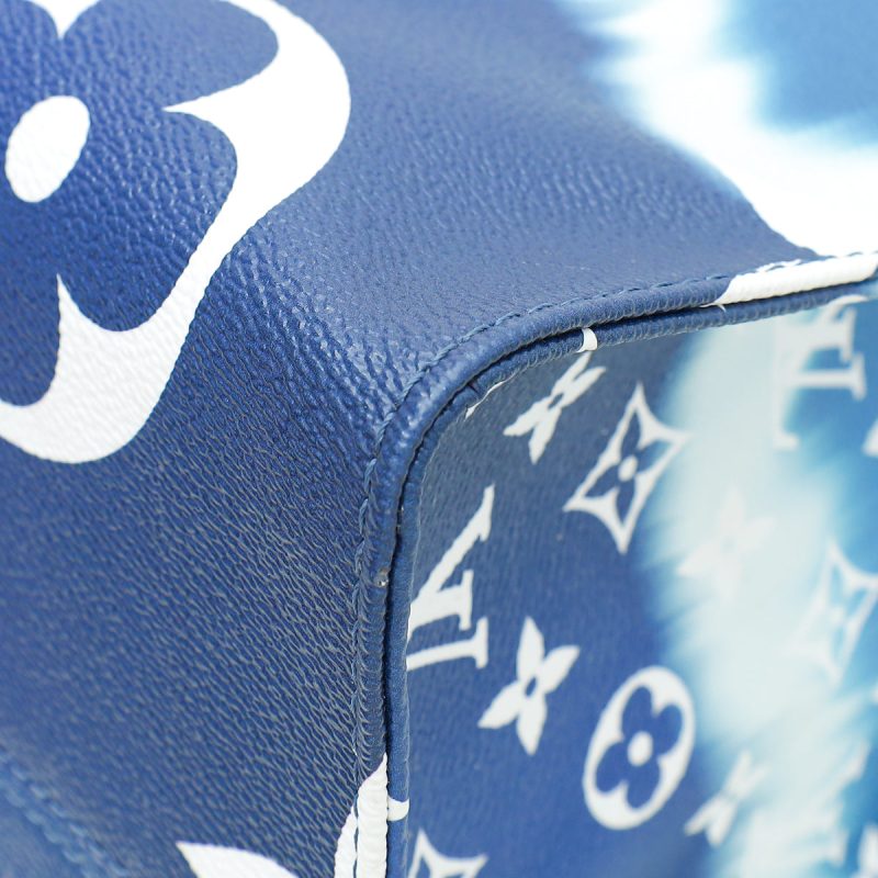 Louis Vuitton Blue Monogram Mini Lin Speedy Bandouliere 30 Bag - Image 4