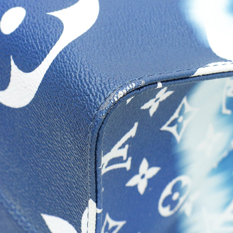 Louis Vuitton Blue Monogram Mini Lin Speedy Bandouliere 30 Bag - Image 6